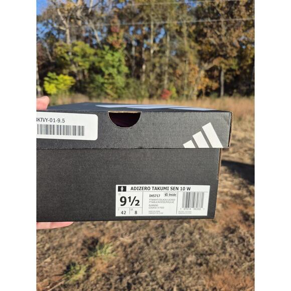 adidas Adizero Takumi Sen 10 White Black Lucid Red Size 9.5 - IH5712 $180 MSRP - Picture 2 of 8